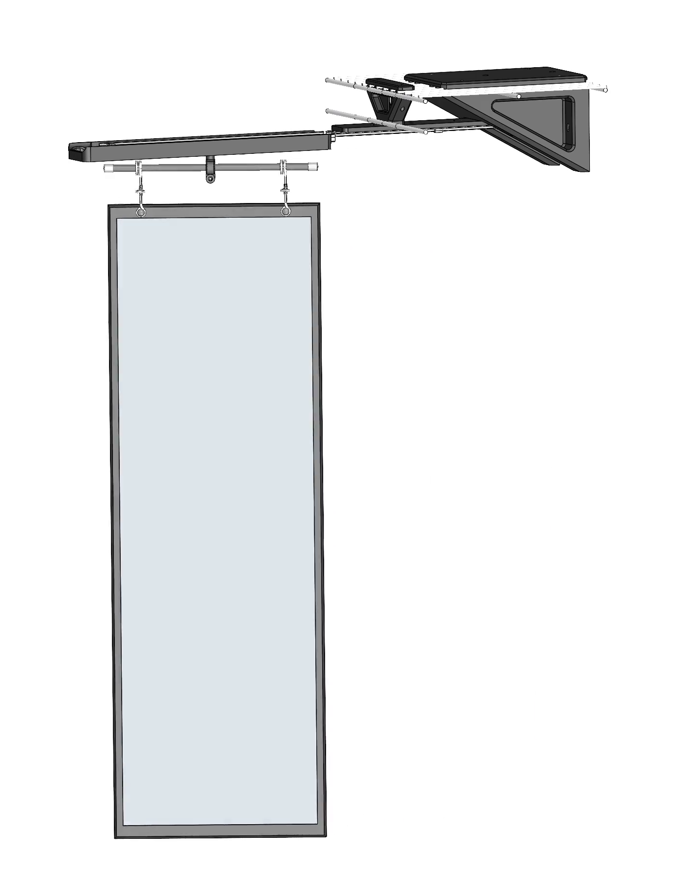 Mirror beginning to rotate