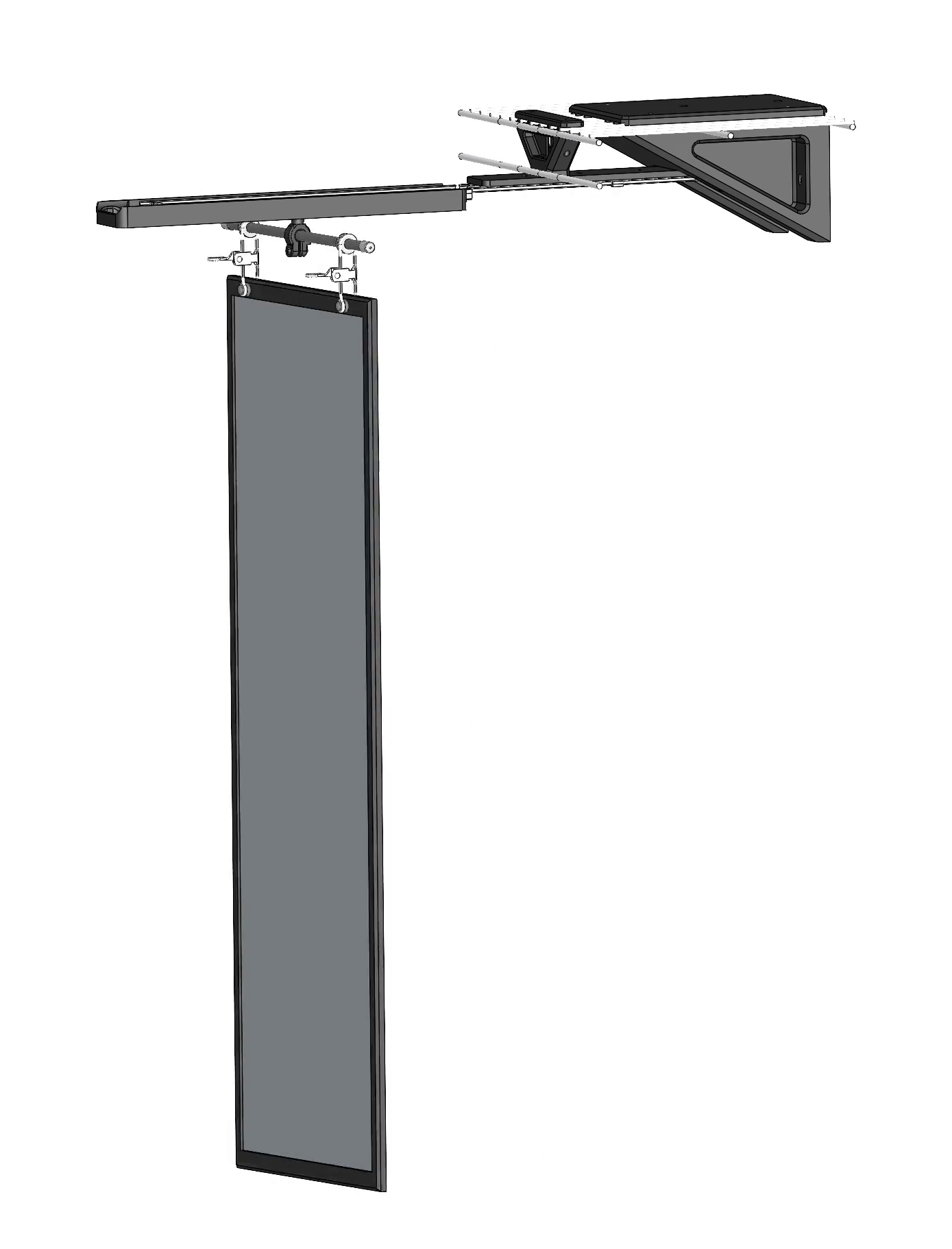 Mirror rotated 90 degrees, ready to use
